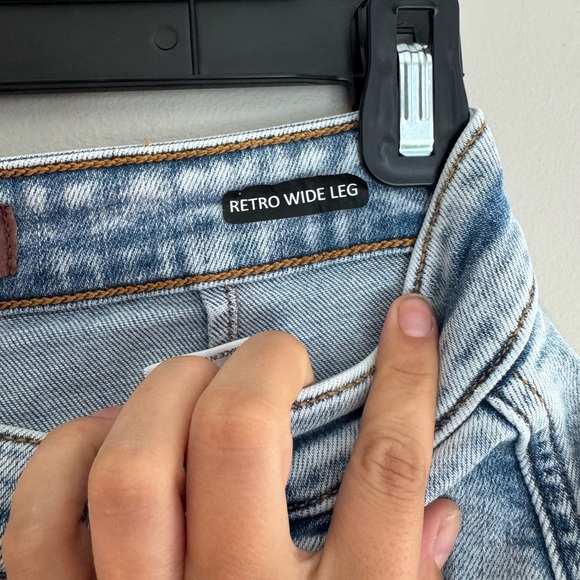 Judy Blue Retro Wide Leg Jeans 5/27 Soft Stretch High Rise Vintage Wash - Picture 4 of 7